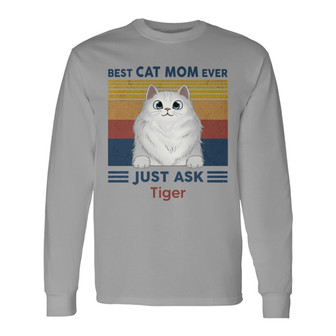 Best Servant Ever Just Ask Fluffy Cat Custom Long Sleeve Shirt - Gift - Thegiftio UK