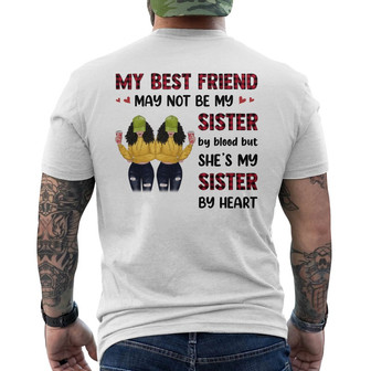 Besties Red Plaid Modern Girls Custom Back Print T-Shirt - Thegiftio UK