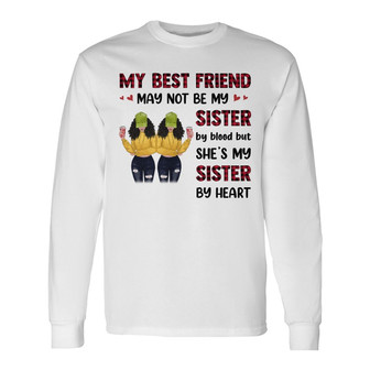 Besties Red Plaid Modern Girls Custom Long Sleeve Shirt - Thegiftio UK