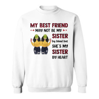 Besties Red Plaid Modern Girls Custom Sweatshirt - Thegiftio UK