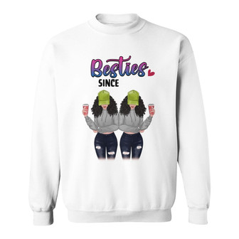 Besties Since Modern Girl Custom Sweatshirt - Gift for Family - Thegiftio UK