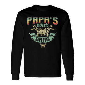 Biker Gang Father Day Custom Long Sleeve Shirt - Gift for Dad - Thegiftio UK