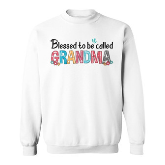 Blessed Grandma Colorful Family Kid Face Custom Sweatshirt - Thegiftio UK