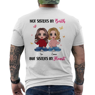 Butterflies Doll Besties Sisters By Heart Custom Back Print T-Shirt - Thegiftio UK