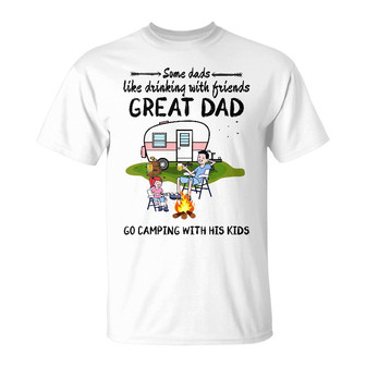 Camping Adventure Custom T Shirt - Gift for Great Dad - Thegiftio UK