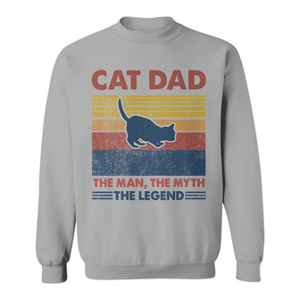 Cat Dad Legend Retro Custom Sweatshirt - Gift for Dad - Thegiftio UK