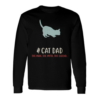 Cat Dad The Legend Custom Long Sleeve Shirt - Gift for Cat Dads - Thegiftio UK