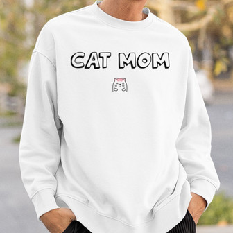 Cat Mom Cute Personalized Sweatshirt - Gift for Cat Lovers - Thegiftio UK