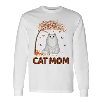 Cat Mom Green Checkered Custom Long Sleeve Shirt - Gift for Cat Lovers - Thegiftio UK