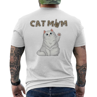 Cat Mom Rockin Fluffy Cats Custom Back Print T-Shirt - Cat Lovers Gift - Thegiftio UK