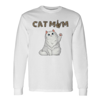 Cat Mom Rockin Fluffy Cats Custom Long Sleeve Shirt - Cat Lovers Gift - Thegiftio UK
