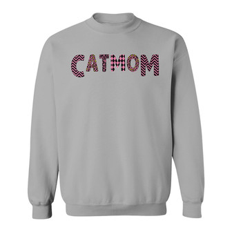 Cat Mom Slogan Pattern Custom Sweatshirt - Gift for Cat Moms - Thegiftio UK