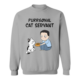 Cat Purrsonal Servant Chibi Boy Custom Sweatshirt - Thegiftio UK