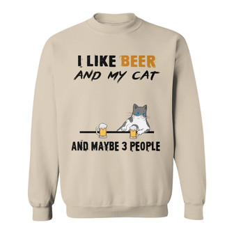Cats Beer Maybe 3 People Custom Sweatshirt - Cat Lovers Gift - Thegiftio UK