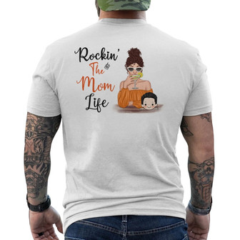 Cocktail Girl Rockin Mom Life Custom Back Print T-Shirt - Gift for Mom - Thegiftio UK