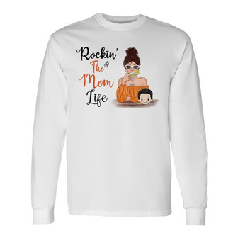 Cocktail Girl Rockin Mom Life Custom Long Sleeve Shirt - Gift for Mom - Thegiftio UK