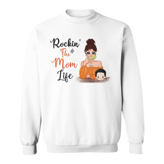 Cocktail Girl Rockin Mom Life Custom Sweatshirt - Gift for Mom - Thegiftio UK