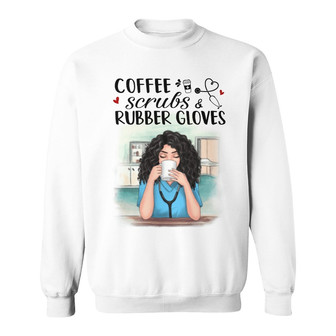 Coffee Scrubs And Rubber Gloves Personalized Sweatshirt - Gift - Thegiftio UK
