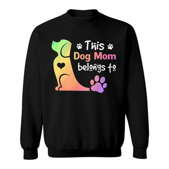 Colorful Dog Mom Personalized Sweatshirt - Gift for Dog Moms - Thegiftio UK