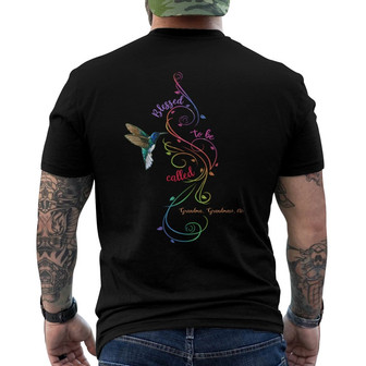 Colorful Swirl Grandma Hummingbird Custom Shirt - Gift - Back Print - Thegiftio UK