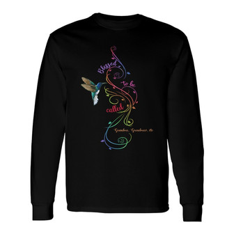 Colorful Swirl Grandma Hummingbird Custom Shirt - Gift - Thegiftio UK