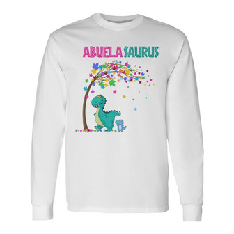 Colorful Tree Grandmasaurus Personalized Long Sleeve Shirt - Thegiftio UK