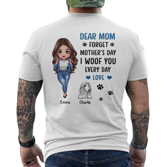 Cool Doll Dog Mom Personalized Back Print T-Shirt - Gift for Dog Lovers - Thegiftio UK