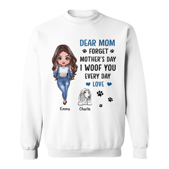 Cool Doll Dog Mom Personalized Sweatshirt - Gift for Dog Lovers - Thegiftio UK