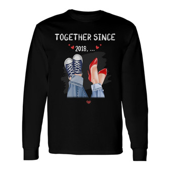 Couple Together Since Couple Legs Custom Long Sleeve Shirt - Gift - Thegiftio UK
