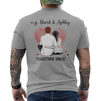 Couple Together Since Sitting Custom Shirt - Couples Gift - Back Print - Thegiftio UK