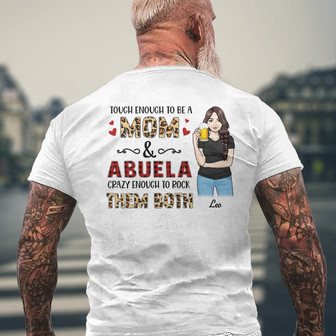 Crazy Enough To Rock Both Titles Personalized Back Print T-Shirt - Thegiftio UK