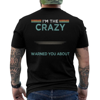 Crazy Grandpa Warned About Father's Day Custom Back Print T-Shirt - Thegiftio UK