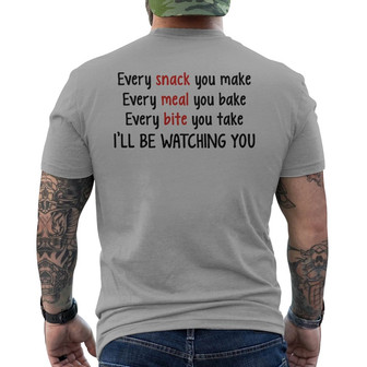 Cute Dog Will Be Watching You Custom Back Print T-Shirt - Thegiftio UK