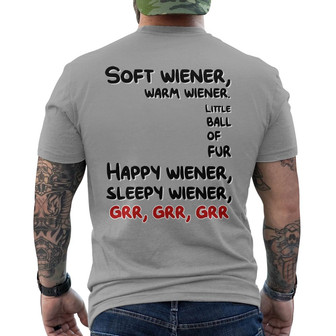 Dachshund Soft Wiener Warm Wiener Custom Back Print T-Shirt - Thegiftio UK