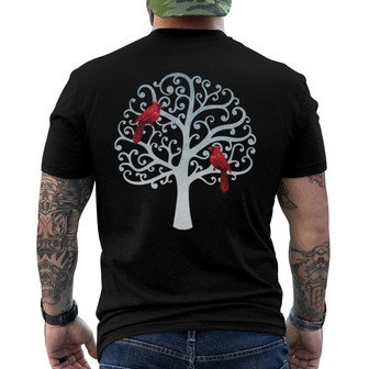 Dad And Mom Cardinals Personalized Back Print T-Shirt - Memorial Gift - Thegiftio UK