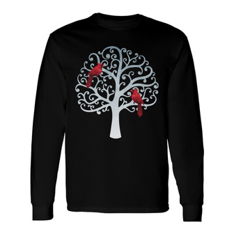 Dad And Mom Cardinals Personalized Long Sleeve Shirt - Memorial Gift - Thegiftio UK