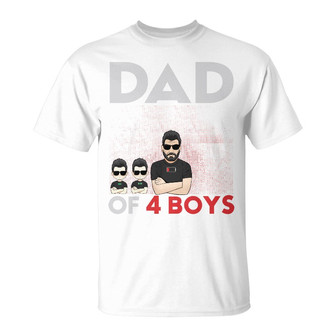 Dad Of Boys Out Of Battery Custom T-Shirt - Gift for Dad - Thegiftio UK
