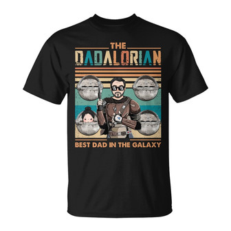 Dadalorian Best Dad In The Galaxy Custom T-Shirt - Thegiftio UK