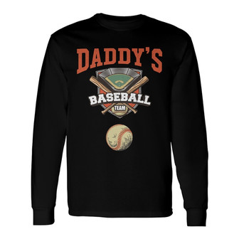 Daddy Baseball Team Personalized Long Sleeve Shirt - Gift for Dad - Thegiftio UK