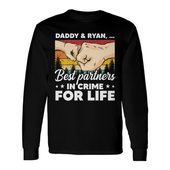 Daddy Grandpa And Kid Best Partners In Crime Custom Long Sleeve Shirt - Thegiftio UK