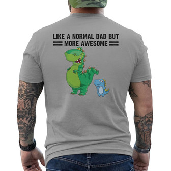 Daddy Grandpa Uncle Dinosaur Custom Back Print T-Shirt - Gift for Dad - Thegiftio UK