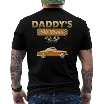 Daddy Pit Crew Personalized Back Print T-Shirt - Gift for Dad - Thegiftio UK