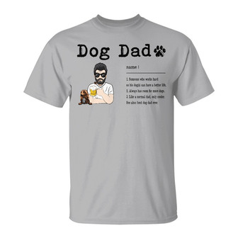 Dog Dad Definition Custom T-Shirt - Father's Day Gift - Thegiftio UK