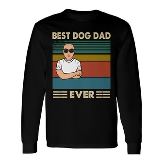 Dog Dad Old Man Personalized Long Sleeve Shirt - Gift for Dad - Thegiftio UK
