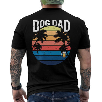 Dog Dad Summer Old Man Custom Back Print T-Shirt - Father's Day Gift - Thegiftio UK
