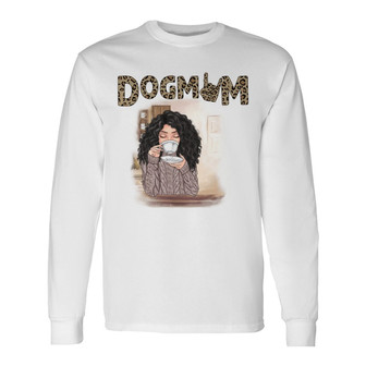 Dog Mom Leopard Pattern Personalized Long Sleeve Shirt - Gift for Mom - Thegiftio UK