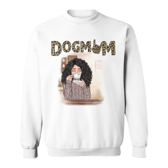 Dog Mom Leopard Pattern Personalized Sweatshirt - Gift for Mom - Thegiftio UK