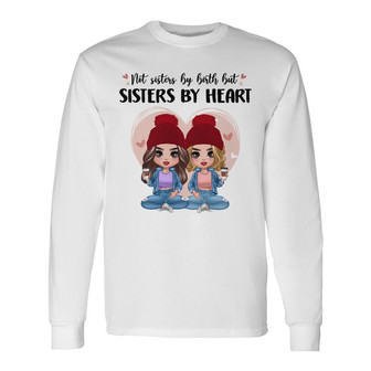 Doll Besties Sisters Siblings Pink Heart Custom Long Sleeve Shirt - Thegiftio UK
