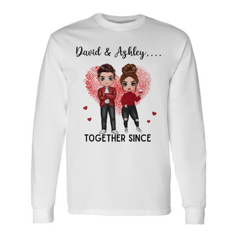 Doll Couple Together Since Custom Long Sleeve Shirt - Gift for Family - Thegiftio UK