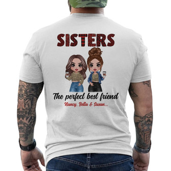 Doll Sisters Siblings Perfect Best Friends Custom Back Print T-Shirt - Thegiftio UK